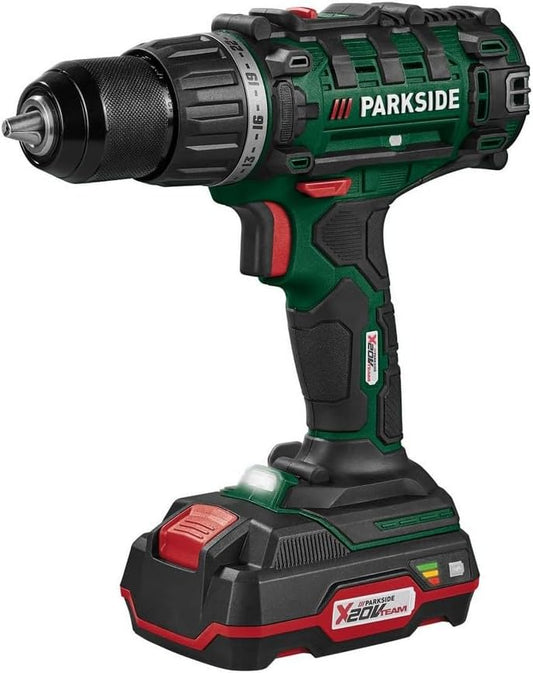 PSIDE PARKSIDE® 20V 2-in-1 accu-boorschroevendraaierset "PABS 20-Li G8", met 2 accu's, oplader, accessoireset, accuschroevendraaier