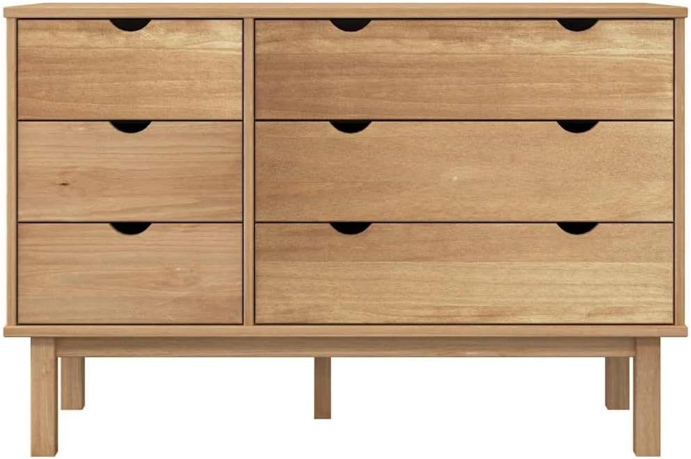 vidaXL Chest of drawers OTTA 111x43x73.5 cm solid pine wood, chest of drawers, storage cabinet, storage cabinet, cupboards, cupboards, storage cupboards