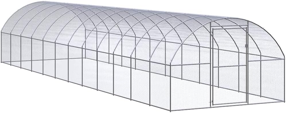 vidaXL Chicken coop 3x12x2m galvanized steel - QUORE
