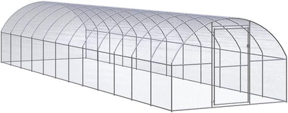 vidaXL Chicken coop 3x12x2m galvanized steel - QUORE