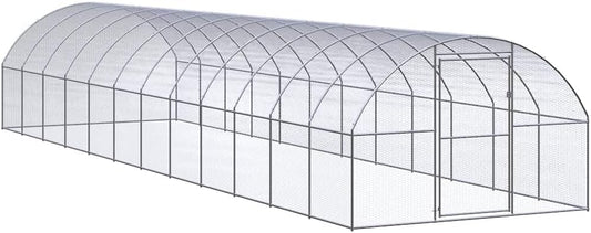 vidaXL Chicken coop 3x12x2m galvanized steel - QUORE