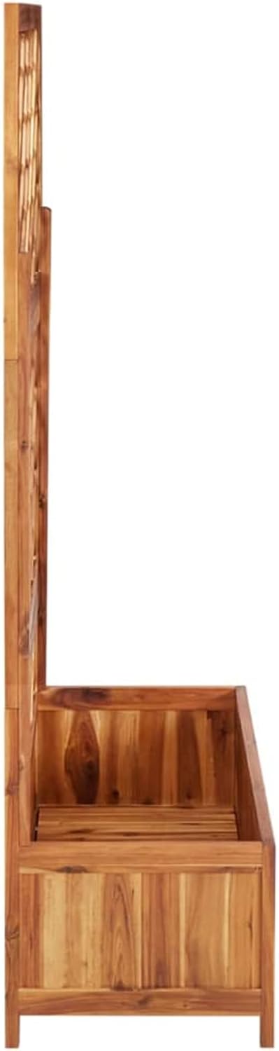 Trellis Planter, Outdoor Planter, Flower Pots for Flowers and Plants, Gardening, Urban Garden, Patio, Grow Table, Garden Home, Solid Acacia Wood, 85 x 38 x 150 cm - QUORE