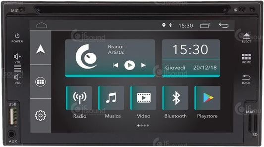 2 DIN Universele Autoradio – Inbouwradio – Multimedia Systeem – Navigatie Radio – Car Stereo – 6,2 Inch Touchscreen – Android 10 GPS Bluetooth WiFi DAB+