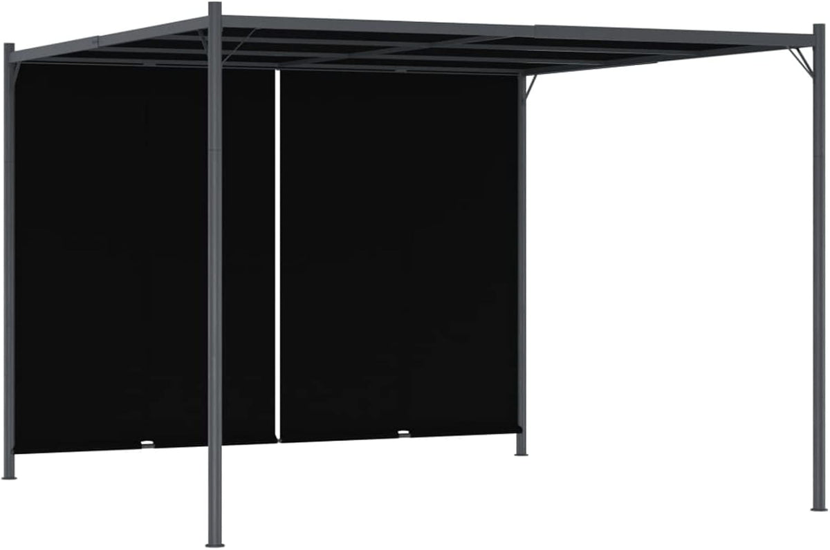 Garden Pergola with Retractable Roof 3x3m Anthracite, Garden Pergola, Pergola Garden Plant, Outdoor Pergola - QUORE