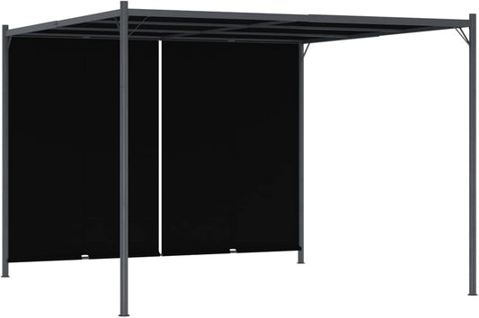 Garden Pergola with Retractable Roof 3x3m Anthracite, Garden Pergola, Pergola Garden Plant, Outdoor Pergola - QUORE