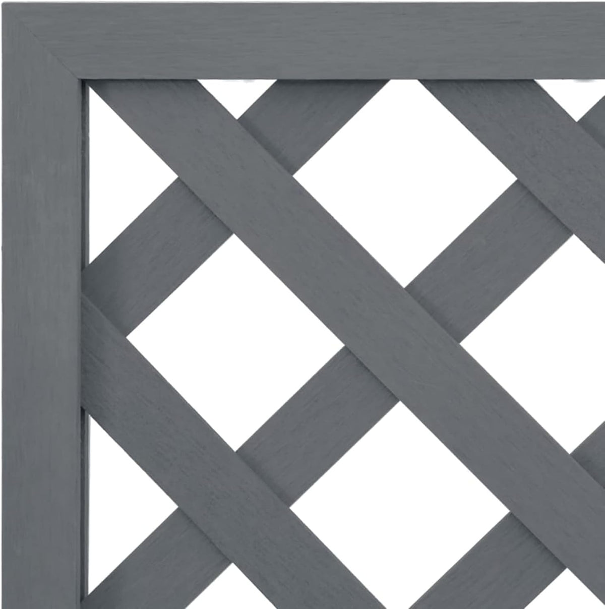Tidyard WPC 2-Piece Grey Garden Planter with Separate Shoulder Surface Grilled Planter for Outdoor Loft Bed Planter with Grid Flower Box Outdoor 65 x 30 x 135 cm - QUORE