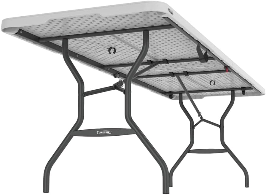 Lifetime Klaptafel, graniet, wit, 244,5 x 76,1 x 73,6 cm