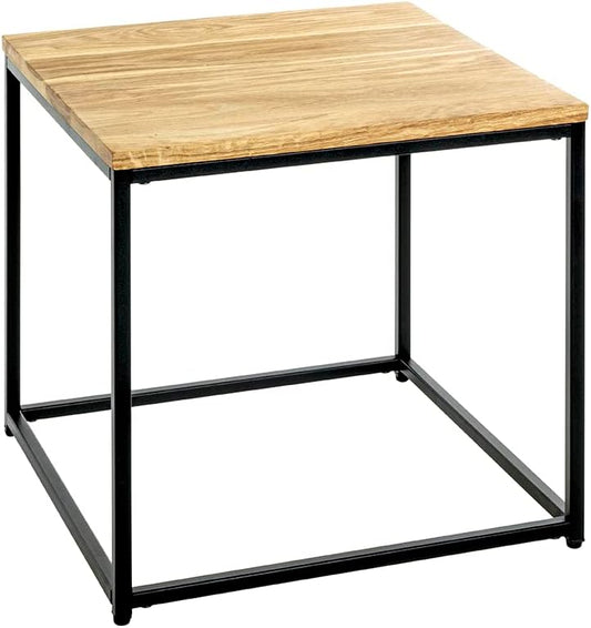 HAKU Bijzettafel, massief hout, eikenhout, zwart, B 45 x D 45 x H 45 cm