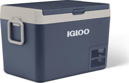 IGLOO ICF60 Draagbare compressor-koelbox, 59 liter, 12/24 V, 230 V, elektrische koelbox, -18 °C tot 20 °C, mini-koelkast, vriesbox voor camping, auto