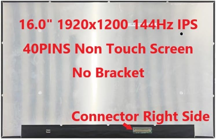 Nieuw LCD-vervangingsscherm 16,0 inch N160JME-GTK 144 Hz 1920 x 1200 (16:10) IPS 40 Pin mat voor laptop / display / scherm / LCD-toepassing