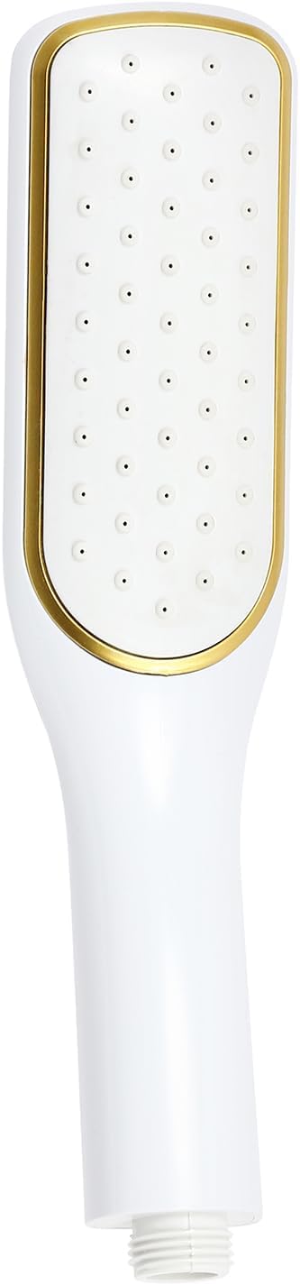 OUKANING Shower Faucet with Rain Shower, Brass Stainless Steel and ABS, Shower System Shower Set, 3 Water Outlet Modes, Indoor Housewarming Gift (White, Gold) - QUORE