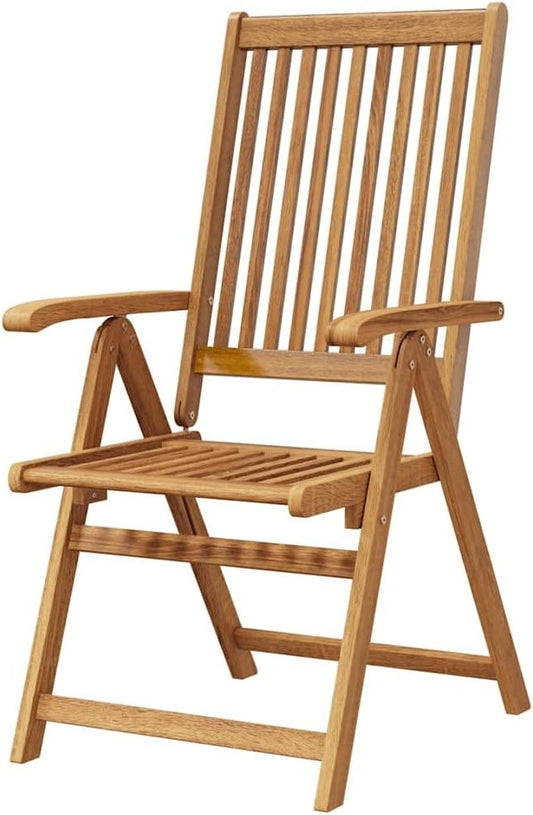 Tuinstoelen – Tuinstoel – Tuinstoel – Buitenstoel – Klapstoel – Acaciahout – 5 Verstelbare Standen – Inklapbaar Design