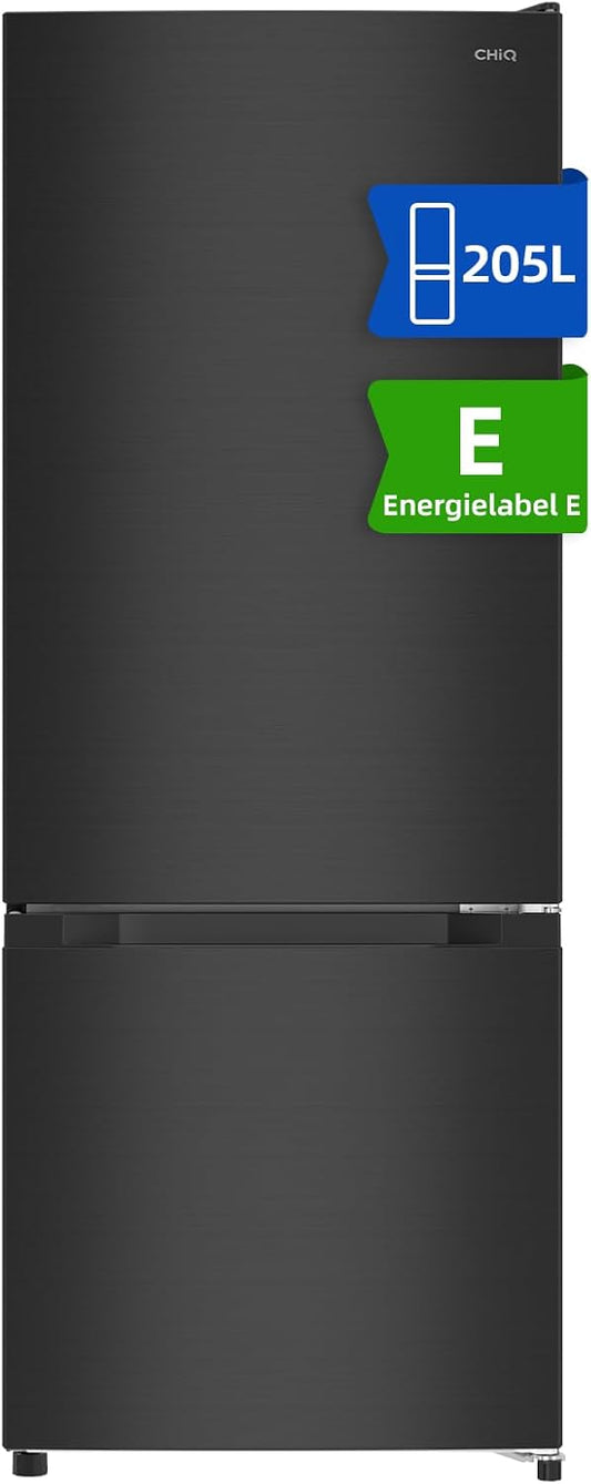 CHiQ FBM205L42 Fridge,205L (153+52),low frost,dark inox,reversible doors,A++,38 db,12 year warranty on the compressor