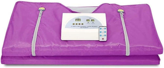Sauna Deken - 650W - 220V - 60Hz - extern PU - intern PVC - Stress - Pijnverlichting - Fibromyalgie - Reuma - Infraroodtherapie - Ontspanning - Paars - QUORE