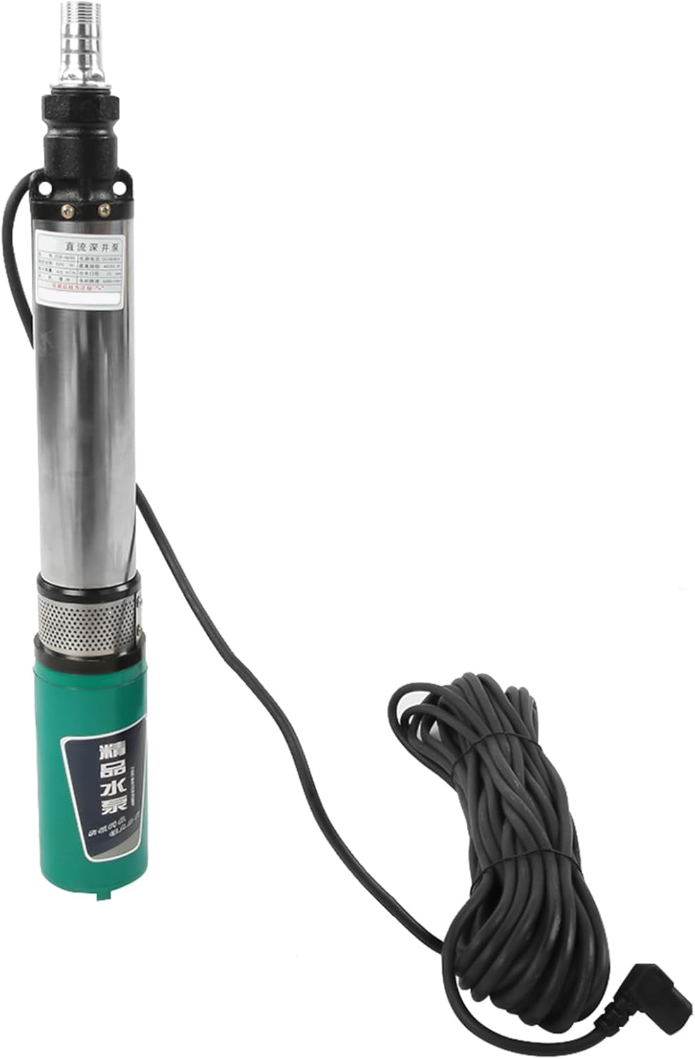 Deep Well Pomp, 48/60V DC 380W Solar Dompelpompen, Solar Bore Well Pompen met 20M Draad, Flow 5 M3/H voor Visvijvers
