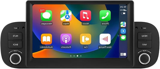Android 13 7 Inch Car Radio for Fiat Panda 2013-2020 4-Core 2GB & 32GB Memory, Supports Wireless Carplay/Android Car, Steering Wheel Control, WLAN/4G, AM/FM - QUORE