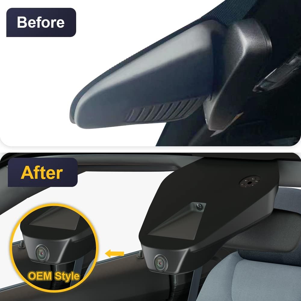 Dashcam – Autocamera – Dashboardcamera – Rijcamera – Geïntegreerd voor specifieke pick-up 2019-2023 – OEM-look met onzichtbare montage – 4K UHD met WLAN-app en 64GB kaart