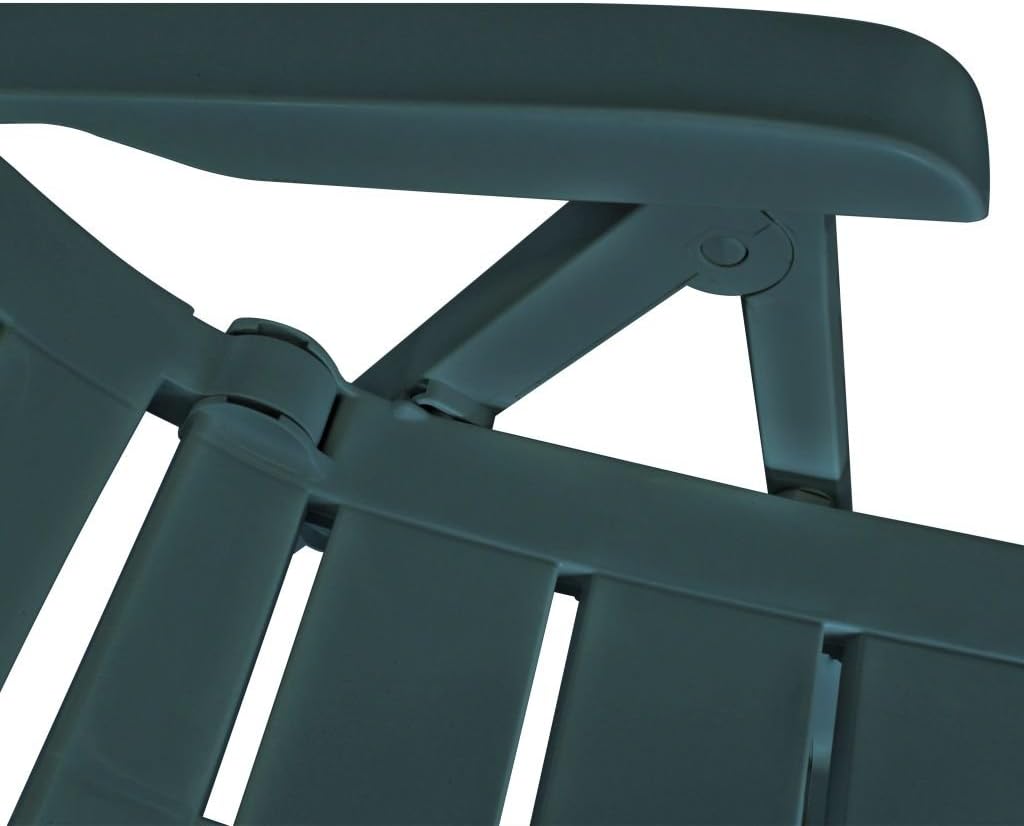 Festnight 4/6 Folding Chairs Outdoor Garden Patio Camping Chair 60 x 61 x 108 cm Plastic Green - QUORE