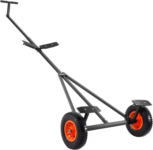 VEVOR Trailer-transportwagen, rangeerhulp, 190 kg steunbelasting, 40 cm luchtbanden, koolstofstaal, antislip houder, voor het verplaatsen van kajaks, motorboten en vissersboten