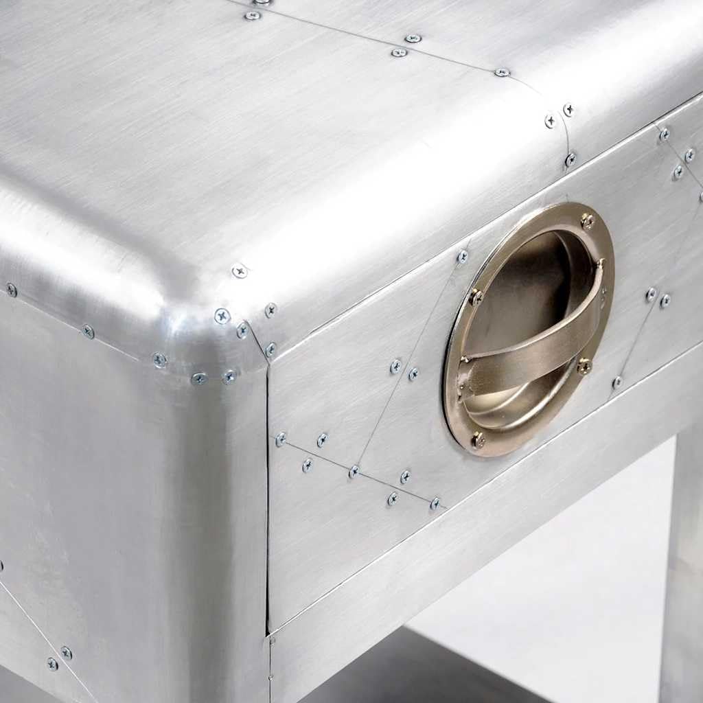 vidaXL Side table with 1 drawer vintage aviation look