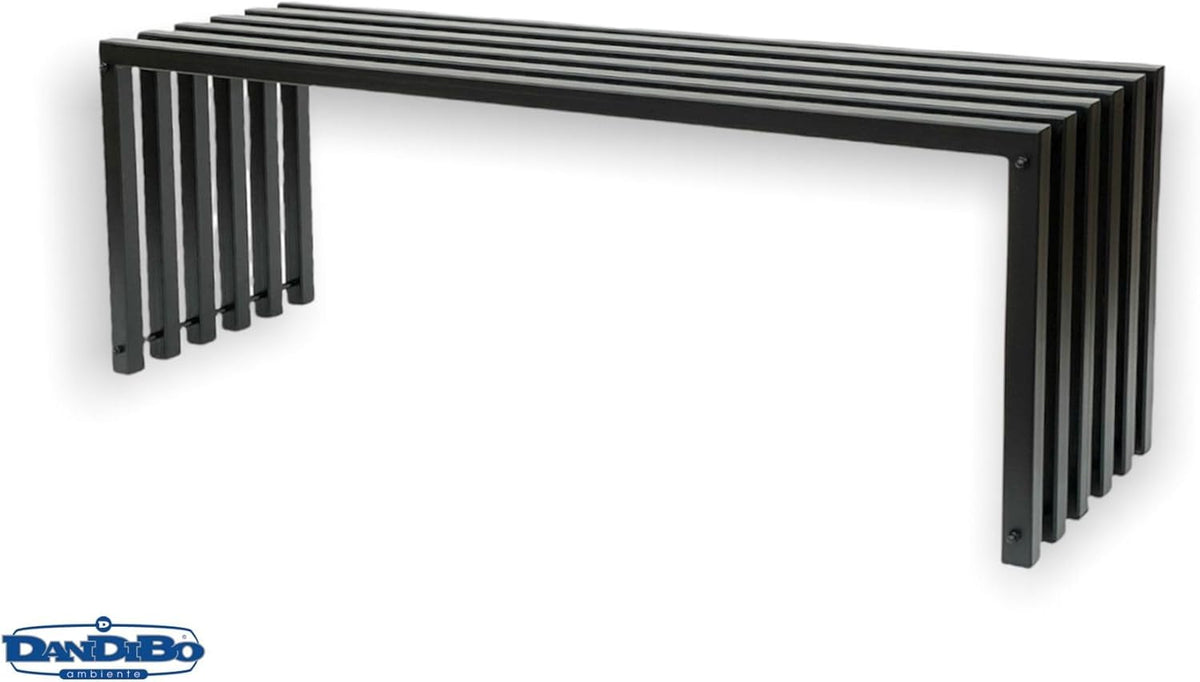 DanDiBo Garden Bench Metal Solid Weatherproof Black 120 cm Modern Bench Park Bench Flower Bench - QUORE
