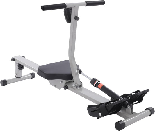 Home Rowing Machine, 12 Levels Resistance, Foldable Rowing Trainer, Ultralight Rowing Machine for Comfortable Fit, Full Body Training Stomach, Back, LED Display - QUORE