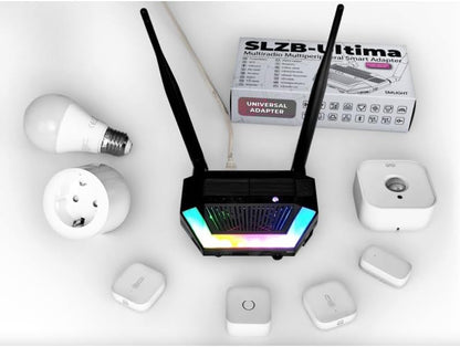 SLZB-Ultima Alles-in-één hub: Zigbee 3.0, Matter & Thread - met infrarood (IR), microfoon, luidspreker en RGB-led - PoE ethernet, WiFi 6 & USB voor Home Assistant (SLZB-Ultima)