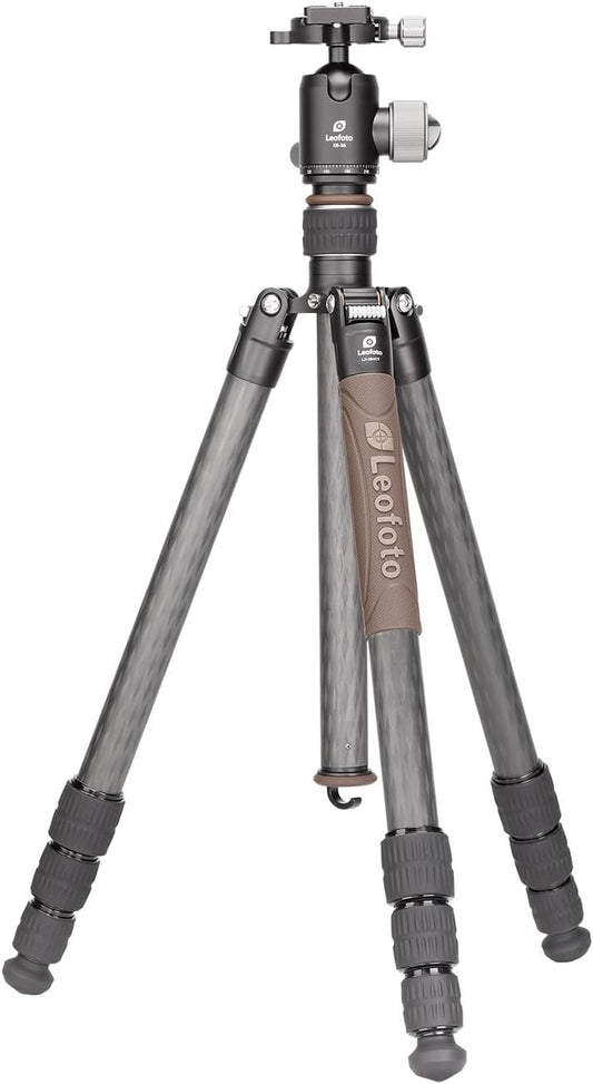 Leofoto - Urban - Carbon Statief met Kogelkop - Max. Hoogte: 166 cm - Eenvoudig te gebruiken - Kogelkop draait 360 graden - LX-284CT + XB-38