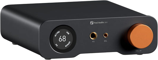Fosi Audio ZH3 DAC-hoofdtelefoonversterker, Volledig Symmetrisch Voorversterker met AKM4493SEQ XMOS XU316 PCM 768 kHz voor Versterkers, USB/OPT/COAX/RCA/12V Trigger-in, XLR/RCA/4,4mm/6,35 mm-uit.
