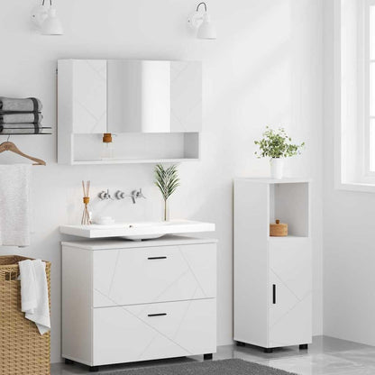 vidaXL Bathroom Set - Modern furniture for home storage, sleek design, decorative cabinet - QUORE