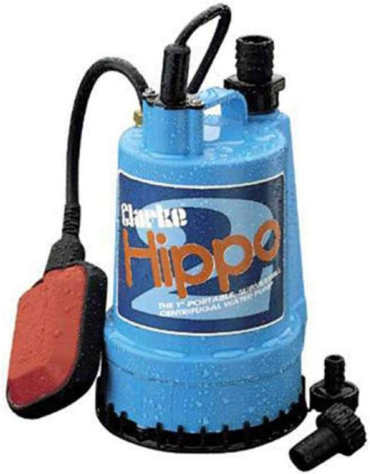 CLARKE HIPPO SUBMERSIBLE WATER PUMP 230V 85 LTR / MIN FLOAT SITCH by Clarke International