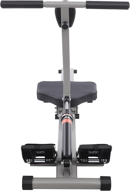 Rowing Machine with 12 Resistance Levels, Fitness Rowing Machine, Hydraulic Rowing Machine with LCD Monitor - QUORE