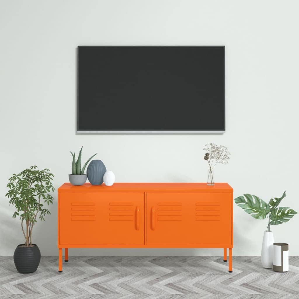 VidaXL Steel Tv Furniture 105x35x50cm Orange, Tv Furniture Set