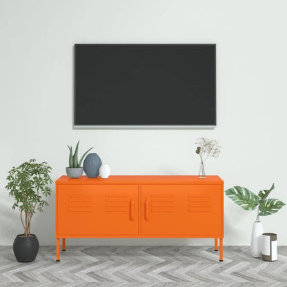 VidaXL Steel Tv Furniture 105x35x50cm Orange, Tv Furniture Set