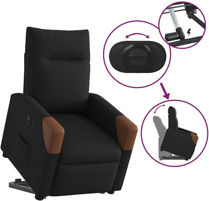 Relaxstoel – Elektrische Fauteuil – TV Stoel – Ligstoel – Relaxfauteuil – Met Elektrische Opstahulp – Verstelbare Rugleuning en Voetensteun