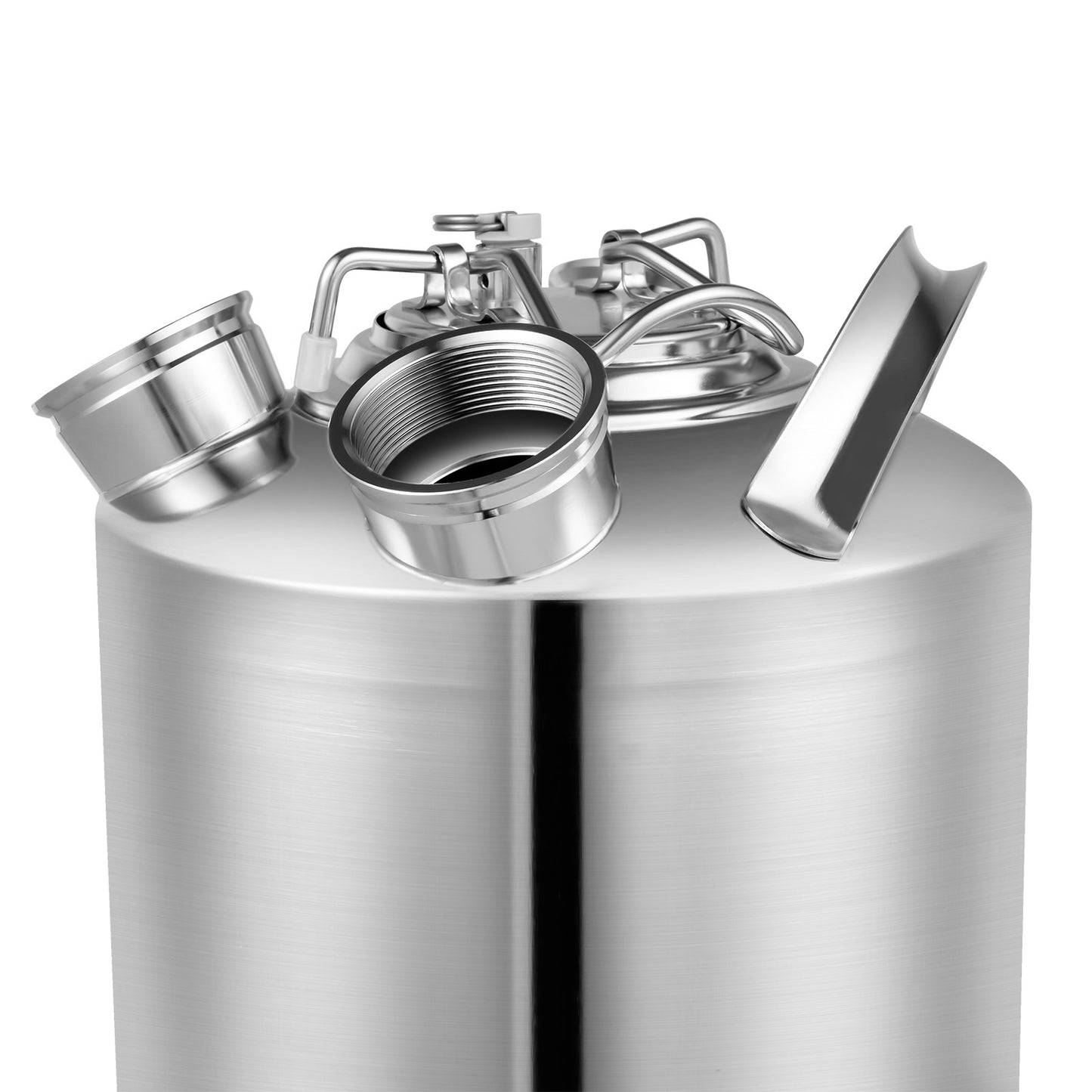 Bierfust – Reinigingsvat – Fustkoppeling – Bieraansluiting – Fust – Roestvrij Staal 10L – Inclusief A- en S-Type Keg Spear