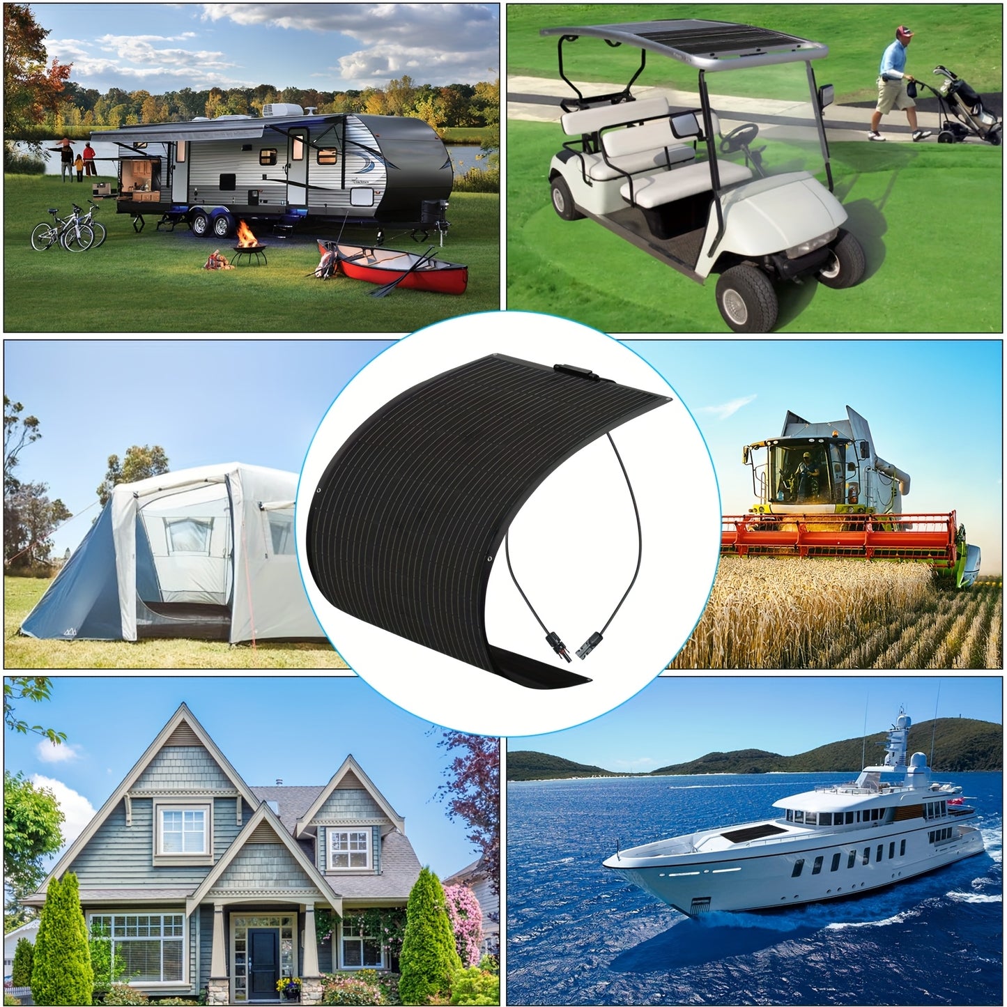 Zonnepaneelset – Zonnepanelen – Solar Panelen – Zonne-energie – 12V Batterijen – 240W Vermogen – Monokristallijn Silicium