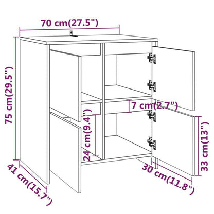 Sideboard 70x41x75cm edited wood concrete gray Practical and removable