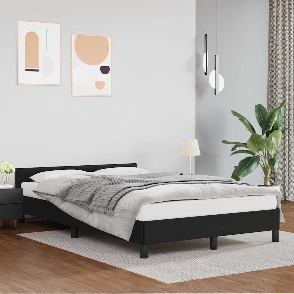Bed frame con Testiera without Mattress Black 120x200cm Practical, removable, suitable for all seasons, Versatile Bed Frame, Bedroom Furniture, Modern Bedroom, Stylish Furniture, Easy Assembly, Durable Construction, Compact B