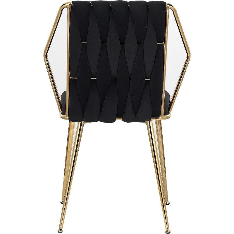 Eetkamerstoelen – Stoelen – Kuipstoelen – Keukenstoelen – Meubels – Gestoffeerd – Metalen Onderstel – Fluwelen Bekleding – Max Draagvermogen 150 kg