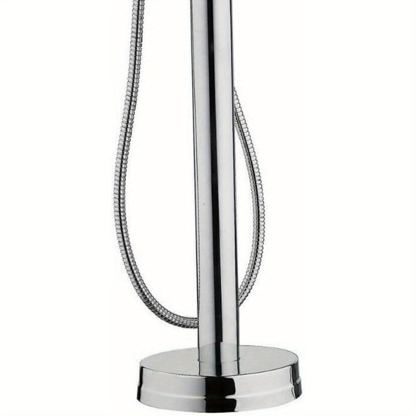 Badkraan – Vrijstaande Badkraan – Badmengkraan – Douchekraan – Badkuipkraan – Chroomgekleurd Messing – Vloerbevestiging – Met Handdouche – Instelbare Hoogte 118 cm