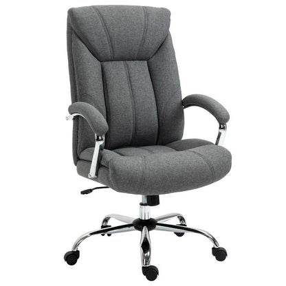 Ergonomische Bureaustoel – Kantoorstoel – Werkstoel – Draaistoel – Bureaustoel Met Kantelfunctie – Verstelbare Hoogte – Comfortabele Armleuningen En Hoofdsteun – Nylon Onderstel – 65x78x110-118 cm – Duurzaam En Modern