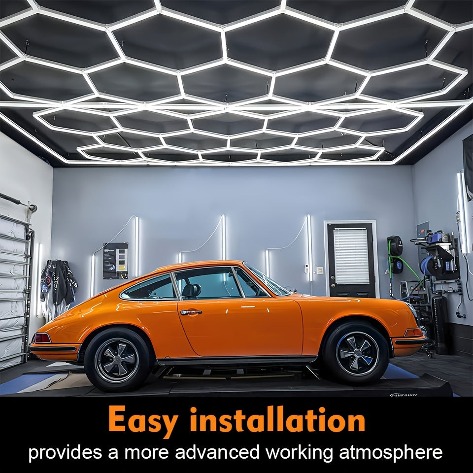 garageverlichting – LED Verlichting Garage – Werkplaatslamp – Plafondlamp LED – Indoor Garage Licht – 20W Energiezuinig – Polycarbonaat Honingraat Design