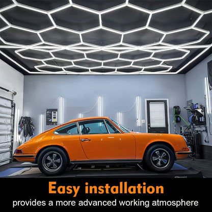 garageverlichting – LED Verlichting Garage – Werkplaatslamp – Plafondlamp LED – Indoor Garage Licht – 20W Energiezuinig – Polycarbonaat Honingraat Design