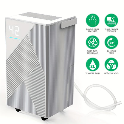 Luchtontvochtiger – Vochtvreter – Dehumidifier – Vochtverwijderaar – Wasdroger – 14L per Dag – Wi-Fi App Bedienbaar – Stil & Energiezuinig