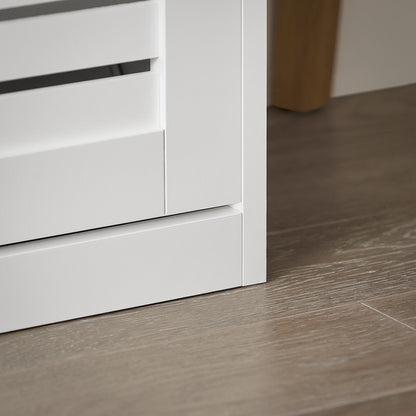 Keukenkast – Keukenbuffet – Dressoir – Opbergkast – Vitrinekast – MDF Beige – 4 Deuren Met 2 Glazen Deuren – Inclusief Lade 182,5 cm Hoog