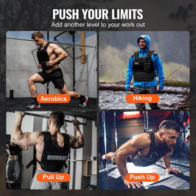 Weighted Vest with 2 High-Quality Steel Weight Plates, 6.58 kg Each | Ergonomically Designed for WOD, Strength Training, Running, and Fitness, Zipper Closure, Canvas Material