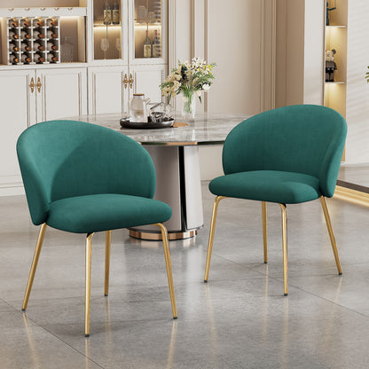 Groene Eetkamerstoelen – Stoelen – Armleuningstoelen – Keukenstoelen – Woonkamerstoelen – Comfortabele Zitting – Gouden Poten