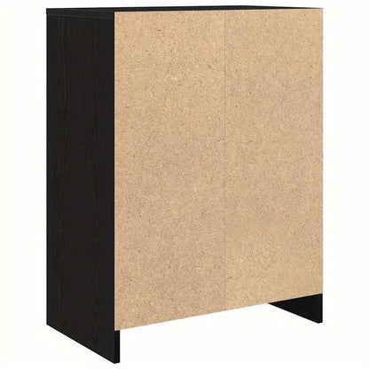 Sideboard 57x34x76cm chipboard black oak-colored Practical and removable