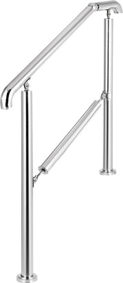 Trapleuning - Stappen - Laadvermogen 100 kg - Dikte Buis 1,2 mm -Hoek Verstelbaar - Geschikt voor Binnen- en Buitengebruik en Veranda - Terras - Thuistrappen - Commerciële Kantoorgebouwen - Hotels